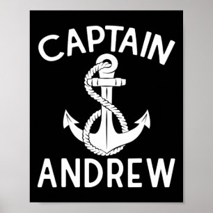 Póster Capitán Andrew Embarcación Barco Yate Ancla 