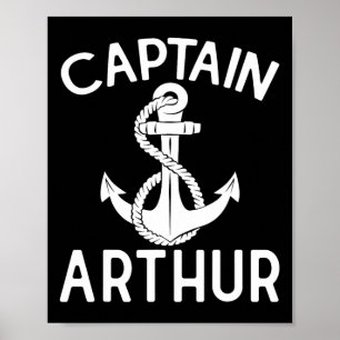 Póster Capitán Arthur Ancla de barco Barco Yate