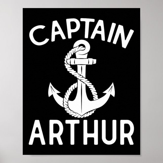 Póster Capitán Arthur Ancla de barco Barco Yate  (Frente)