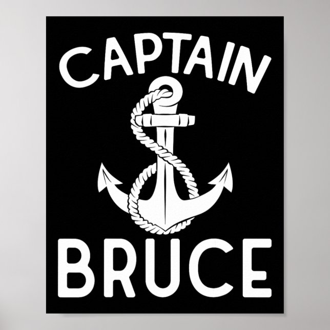 Póster Capitán Bruce barco yate navegación ancla de barco (Frente)