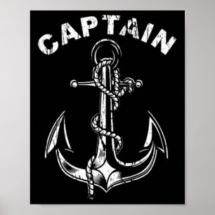 Póster Capitán de ancla del barco