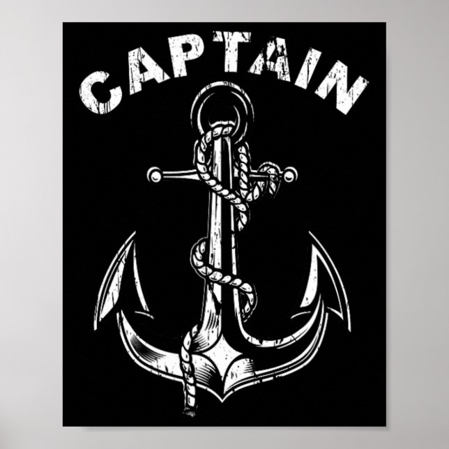Póster Capitán de ancla del barco  (Frente)