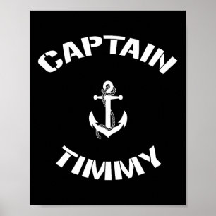 Póster Capitán De Barco De Navegación Timmy Na Personaliz