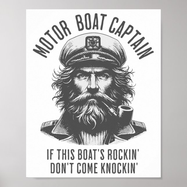 Póster Capitán de barcos si este barco es Rockin no Com (Frente)