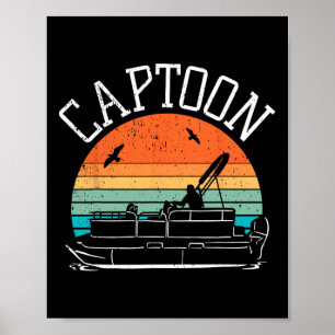 Póster Capitán de lancha pontona I Captoon I Capitán de p
