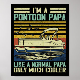 Póster Capitán de lancha pontona Papá Gag Pontooning Boat