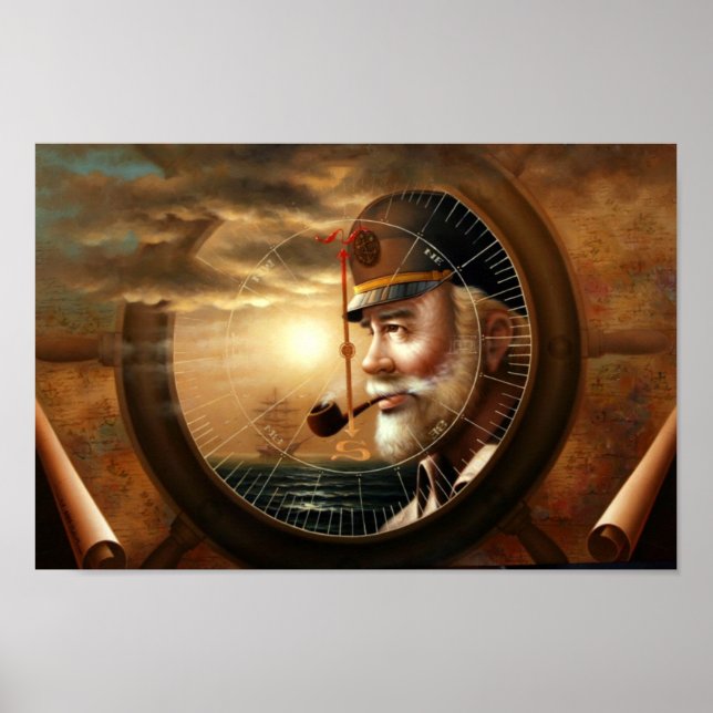 Póster Capitán de NOTICIAS y mapas (Capitán del mar) (Frente)