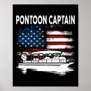 Póster Capitán de pontón de navegación Pontón del 4 de ju