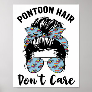 Póster Capitán de pontón en bote Cabello de pontón no me 