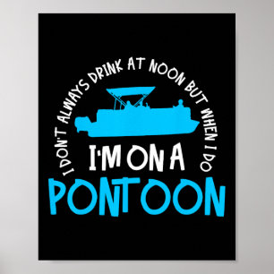 Póster Capitán de pontón regalo de lago de navegación