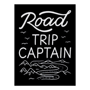 Póster Capitán de viaje en carretera I - Vacaciones de ca