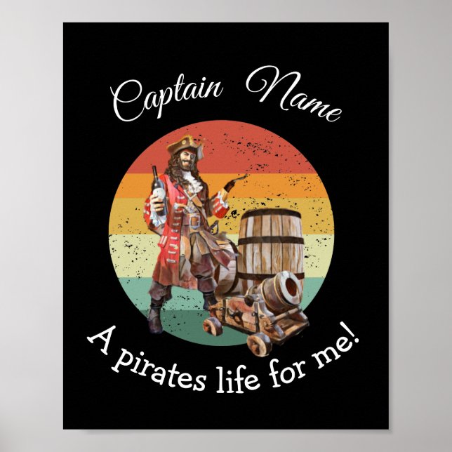 Póster Capitán del atardecer Rum Fiesta Pirate (Frente)