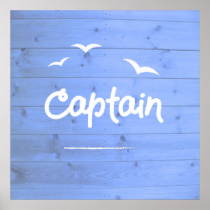 Póster Capitán del barco Blue Sailing Beach House