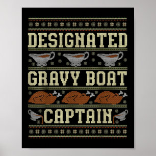Póster Capitán del barco de salsa de la fea sudadera del