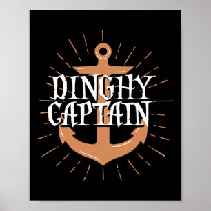 Póster Capitán del bote divertido regalo de tripulación d