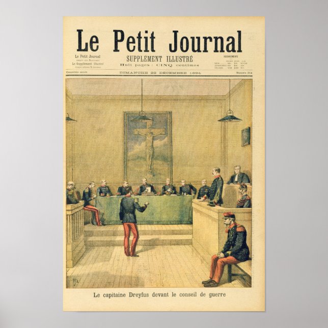 Póster Capitán Dreyfus ante el Marcial de la Corte (Frente)