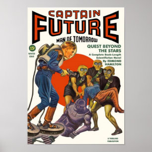 Póster Capitán Future -- Búsqueda más allá de las
