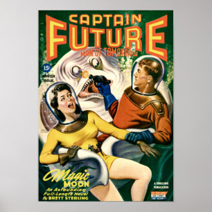 Póster Capitán Future y la gota Gooey blanca