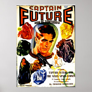 Póster Capitán Future y los siete Spacestones