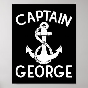 Póster Capitán George Boating Yacht Barco Anchor