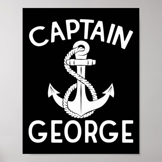 Póster Capitán George Boating Yacht Barco Anchor (Frente)