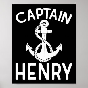 Póster Capitán Henry Barco de Navegación Yate de Barco
