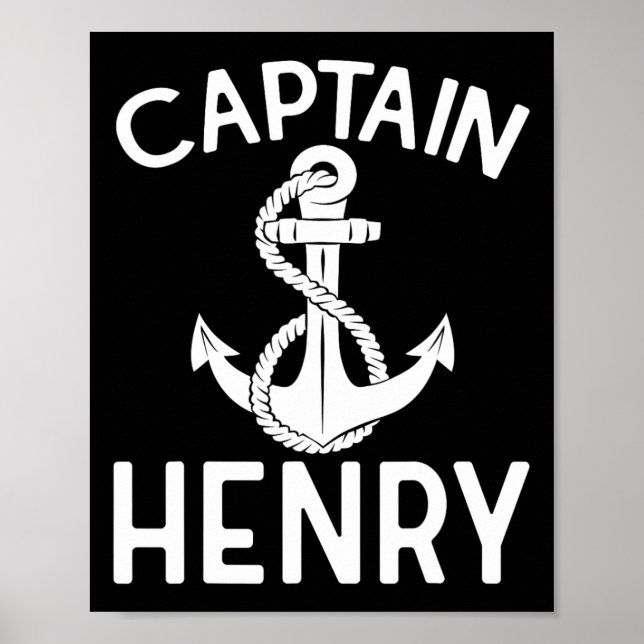Póster Capitán Henry Barco de Navegación Yate de Barco (Frente)