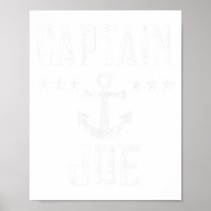 Póster Capitán Joe - Bote Náutico Personalizado Retro