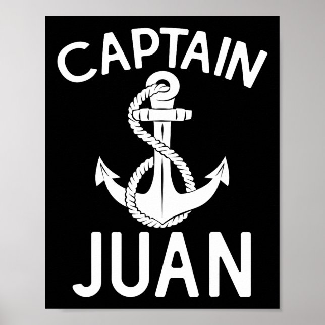 Póster Capitán Juan Barco Barco Anchor de Yate (Frente)