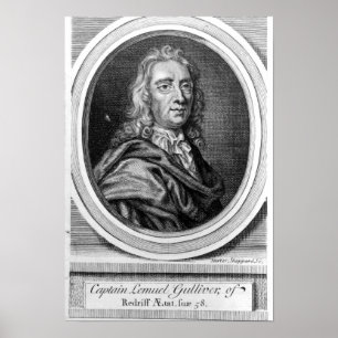 Póster Capitán Lemuel Gulliver, 1726