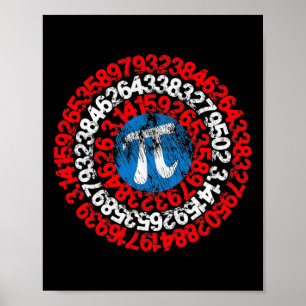 Póster Capitán matemático Pi Superhéroe matemático Nerd G