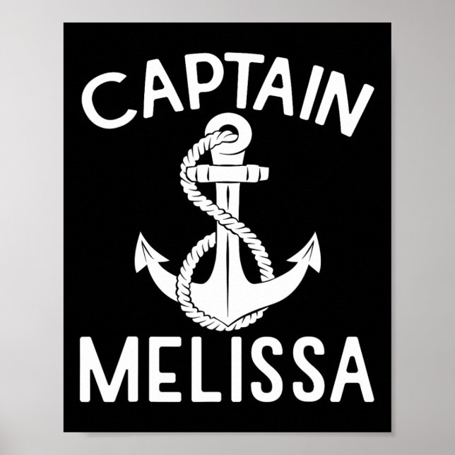 Póster Capitán Melissa Barco Barco Anchor de Yate (Frente)