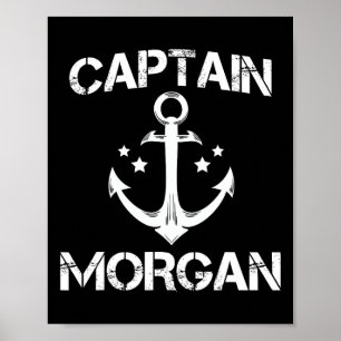 Póster Capitán Morgan Funny Apellido de cumpleaños person