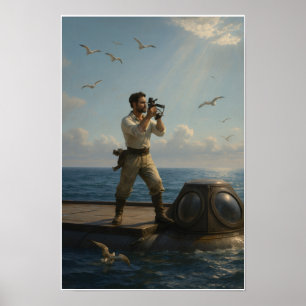 Póster Capitán Nemo 20000 Leguas Bajo el Mar Color