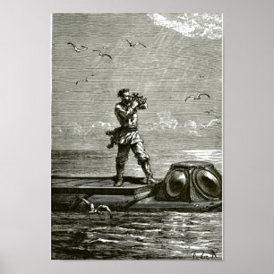 Póster Capitán Nemo de 2000 Ligas bajo el mar