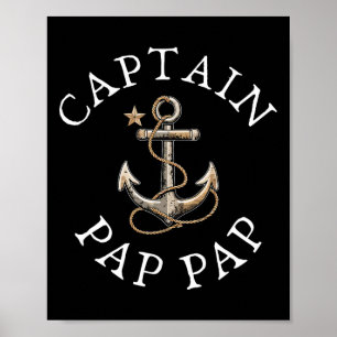 Póster Capitán Pap-pap Barco Navegando Embarcación Abuelo