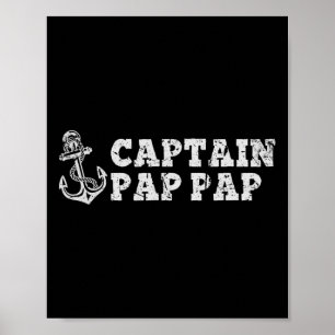 Póster Capitán Pap-Pap Navegador Pappap Anchor De Barco
