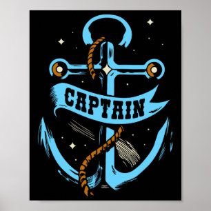 Póster Capitán patrón amante del barco dueño de barco