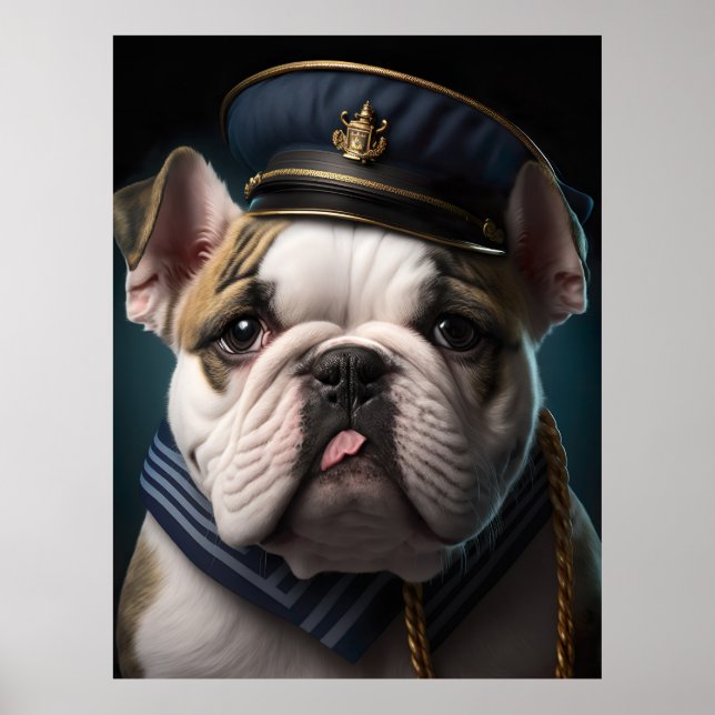 Póster Capitán piloto de bulldoges (Frente)