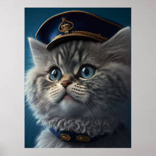 Póster Capitán piloto de Kitten