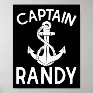 Póster Capitán Randy Ancla Embarcación Barco Yate 