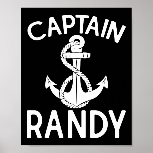 Póster Capitán Randy Ancla Embarcación Barco Yate  (Frente)