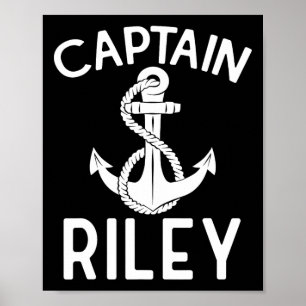 Póster Capitán Riley Yate Embarcación Barco Buque