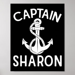 Póster Capitán Sharon Ancla Barco Yate Náutica Barco