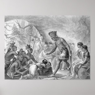 Póster Capitán Smith rescatado por Pocahontas