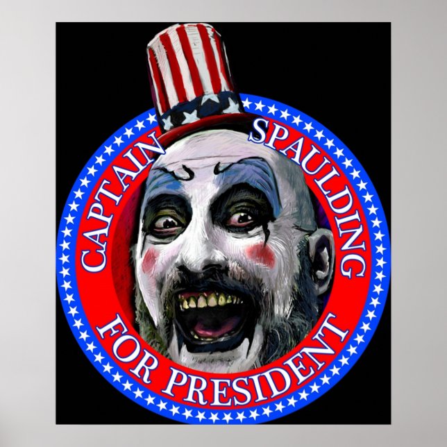 Póster Capitán Spaulding al presidente Sid Haig (Frente)