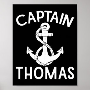 Póster Capitán Thomas Ancla Yate Embarcación Barco