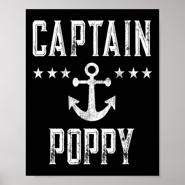 Póster Capitán Vintage Poppy - Cruceros familiares person (Frente)