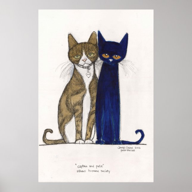 Póster Capitán y Pete sobre lienzo (Frente)