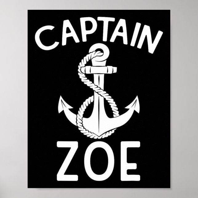 Póster Capitán Zoe barco de vela barco yate (Frente)